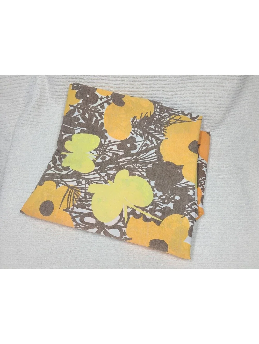 Vintage Vera Bedsheet Burlinton 81x104 Full Double 50/50 Flower Bouquet Orange
